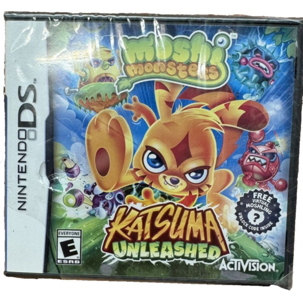 Moshi Monsters Katsuma Unleashed Nintendo DS Game 2013 New Sealed Case Wrap Tear
